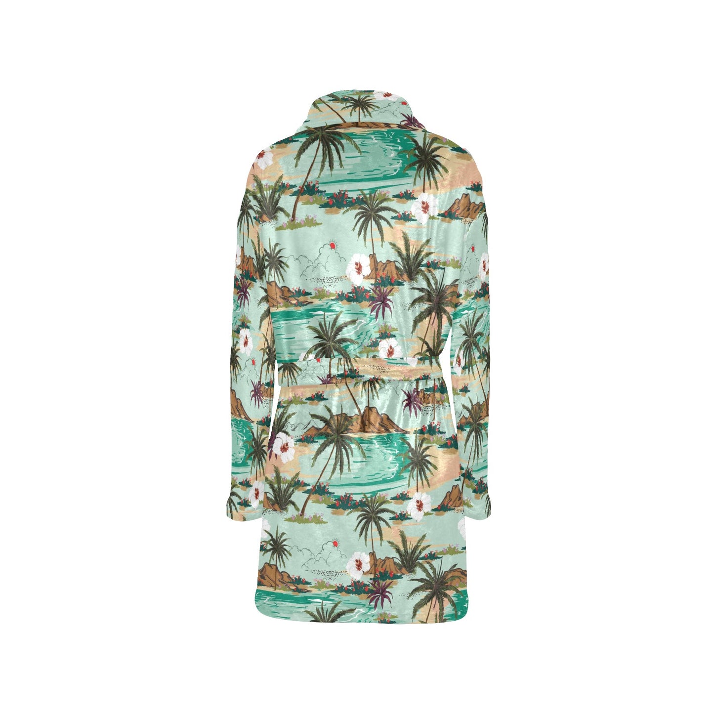 Pacific island Pattern Print Design A03 Women's Fleece Robe