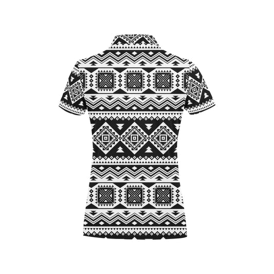 Aztec Pattern Print Design 08 Women's Polo Shirt