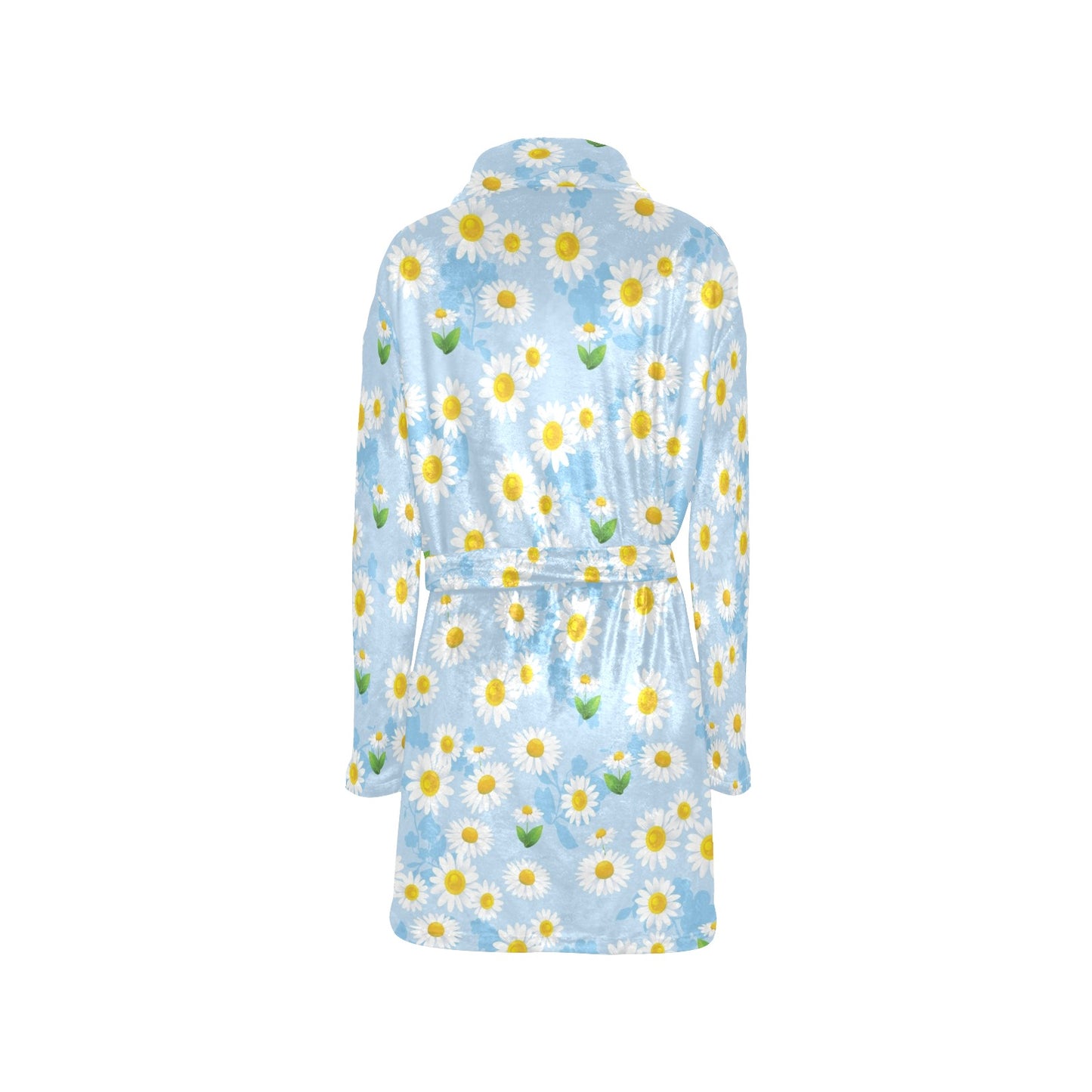 Daisy Pattern Print Design DS010 Women's Fleece Robe