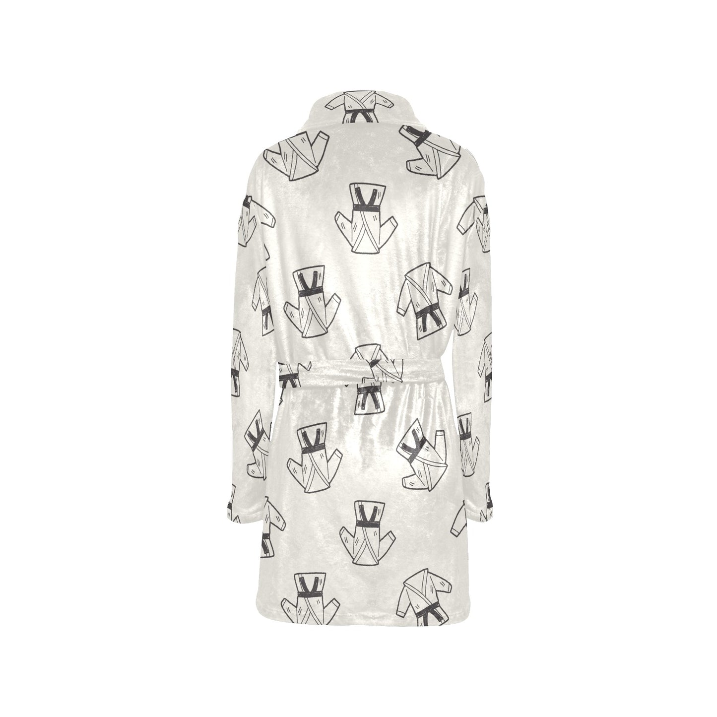 Karate Pattern Print Design 01 Women's Fleece Robe