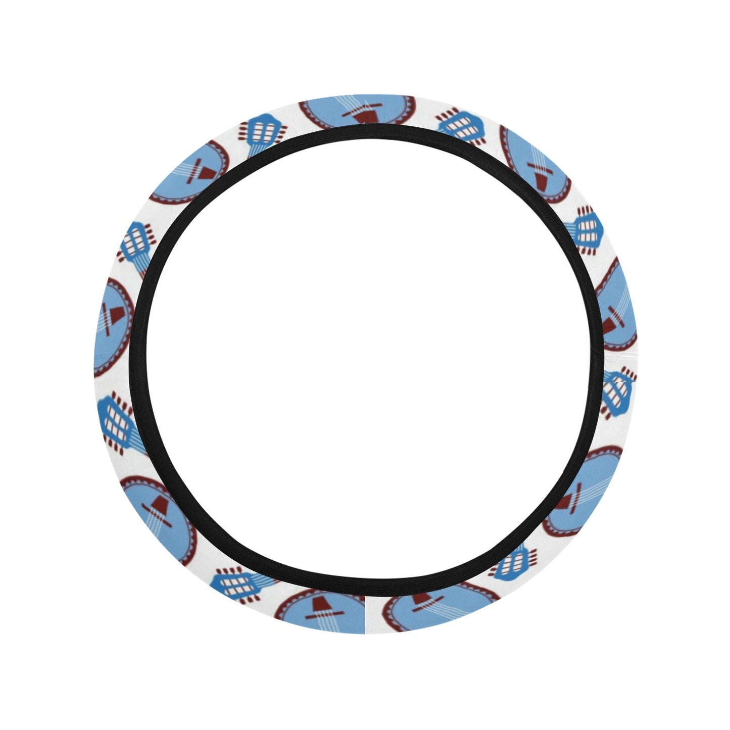Banjo Print Design LKS401 Steering Wheel Cover with Elastic Edge