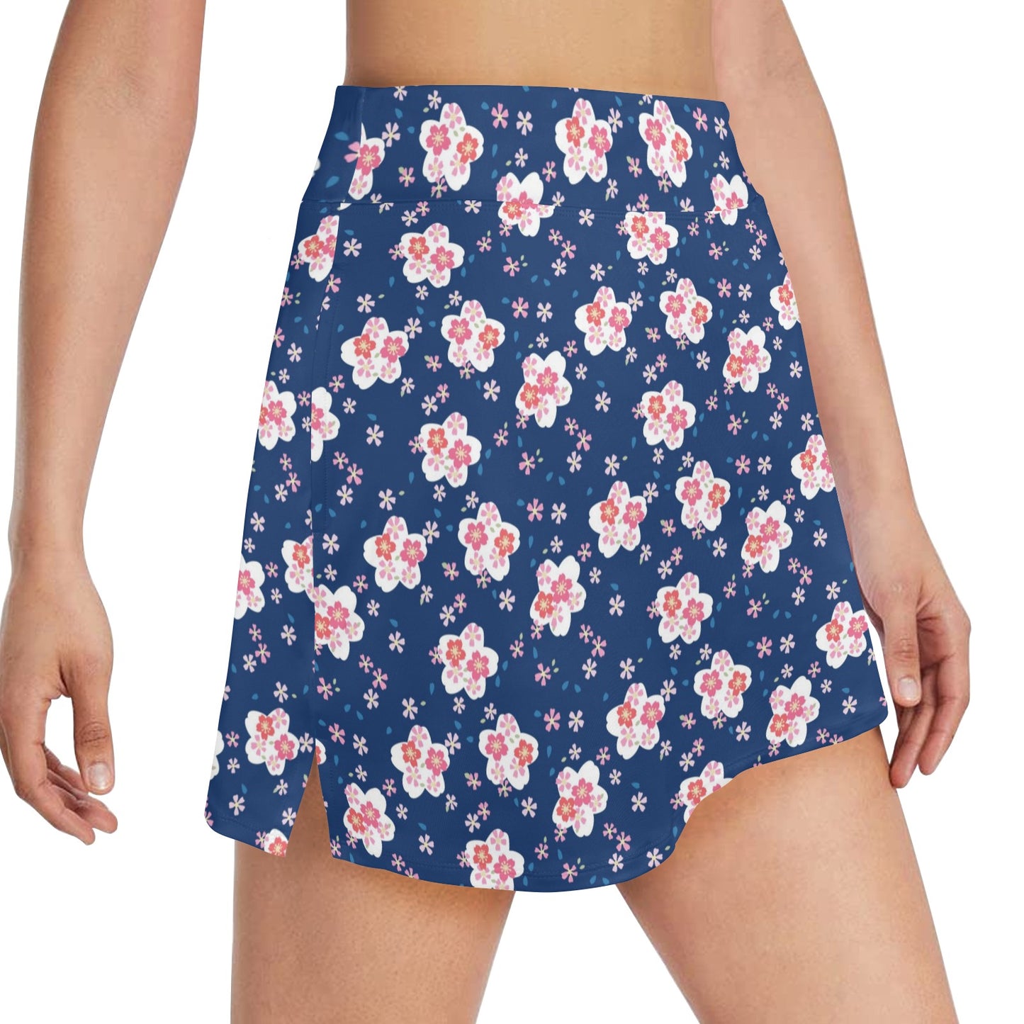 Sakura Print Design LKS306 Women's Golf Skirt with Pocket