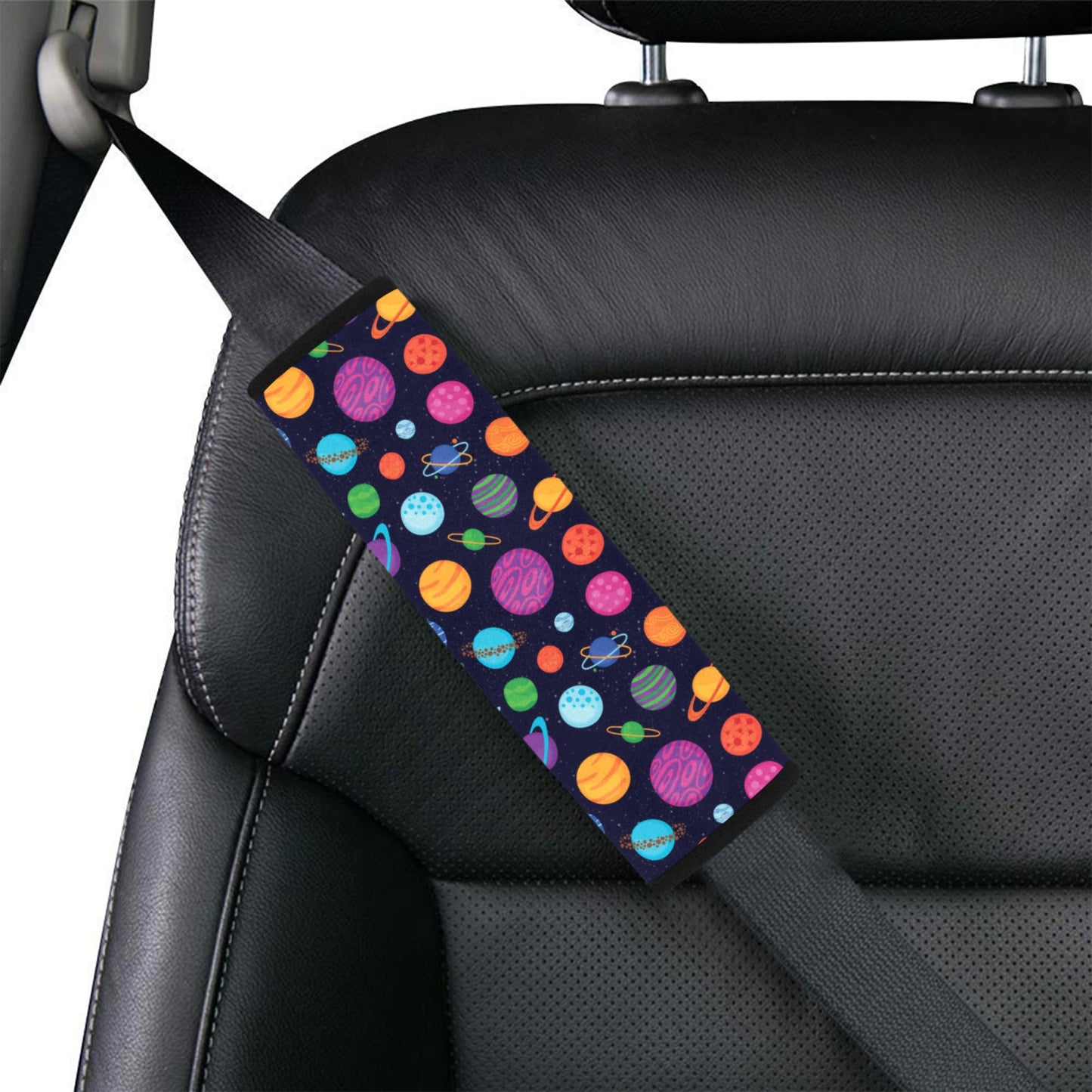 Planet Multicolor Print Design LKS302 Car Seat Belt Cover