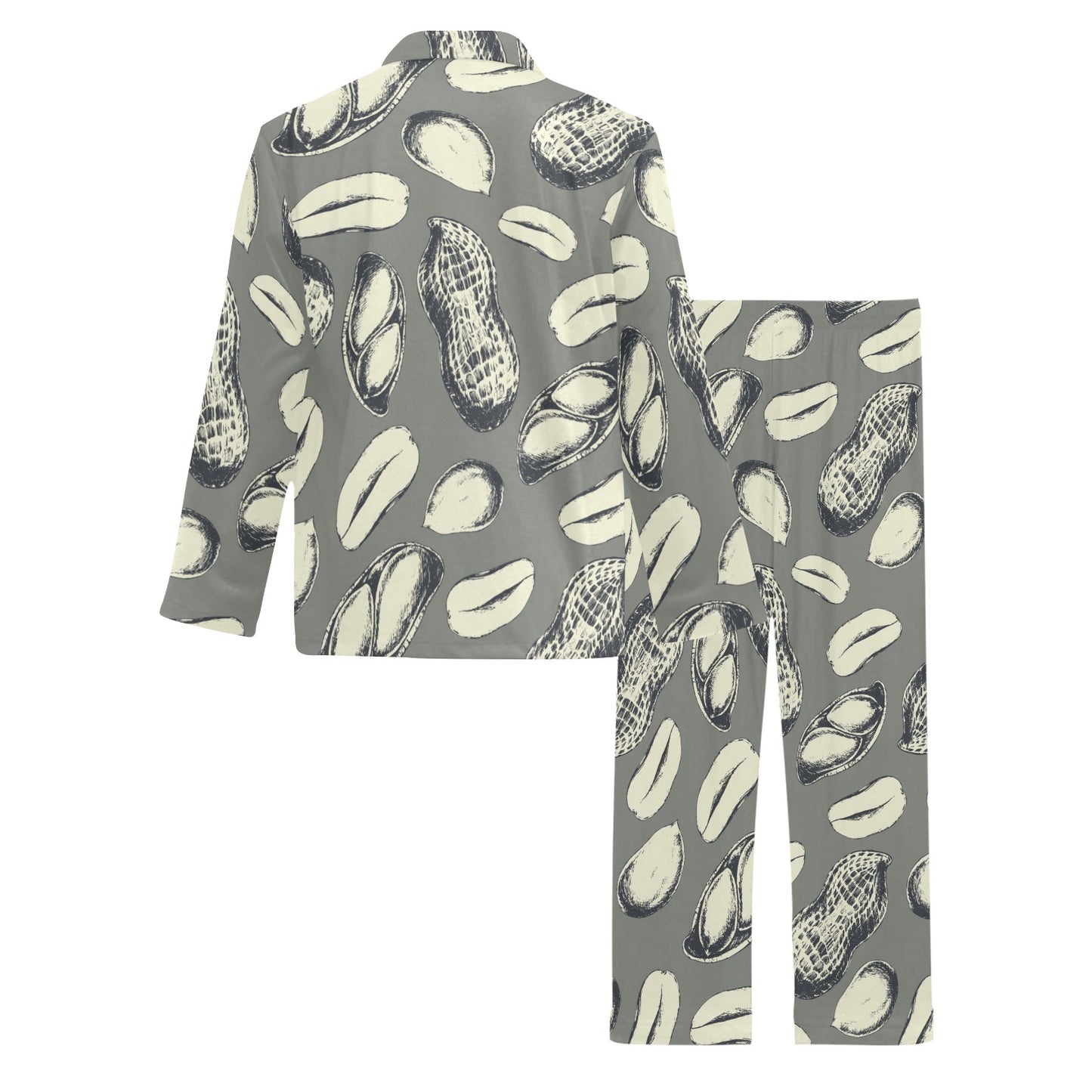Peanut Pattern Print Design A01 Men's Long Pajama Set