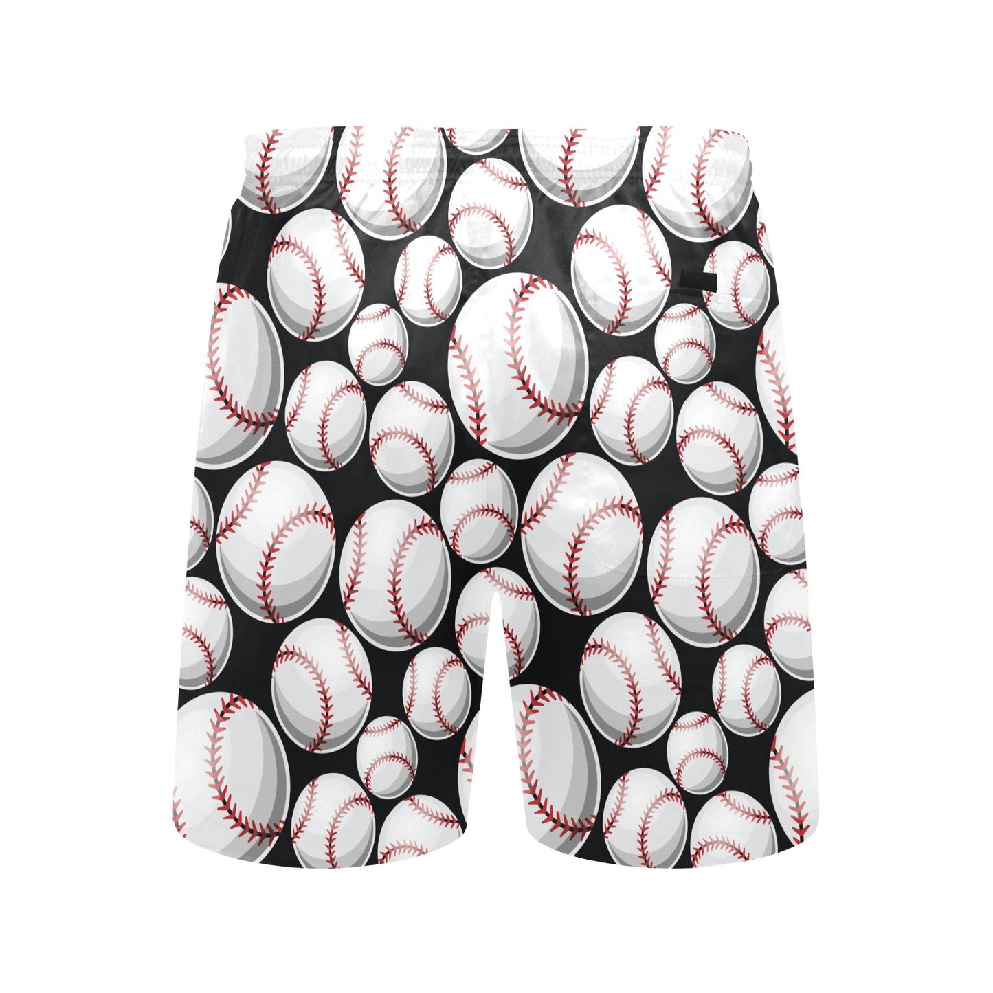 Baseball Black Background Men's Swim Trunks Beach Shorts