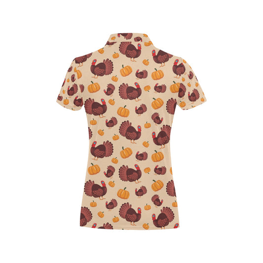 Thanksgiving Print Design LKS308 Women's Polo Shirt