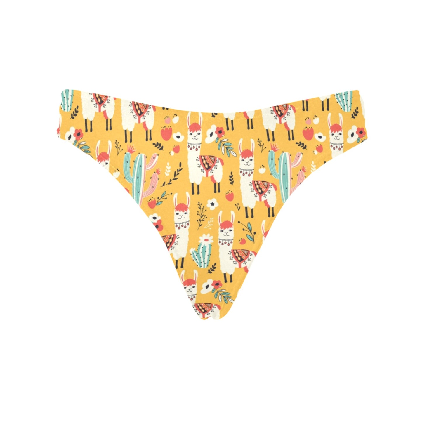 Llama Cute Themed Print Women's Thongs