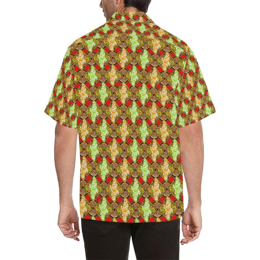 African Classic Print Pattern Men Aloha Hawaiian Shirt