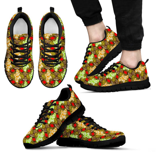 African Classic Print Pattern Men Sneakers Shoes