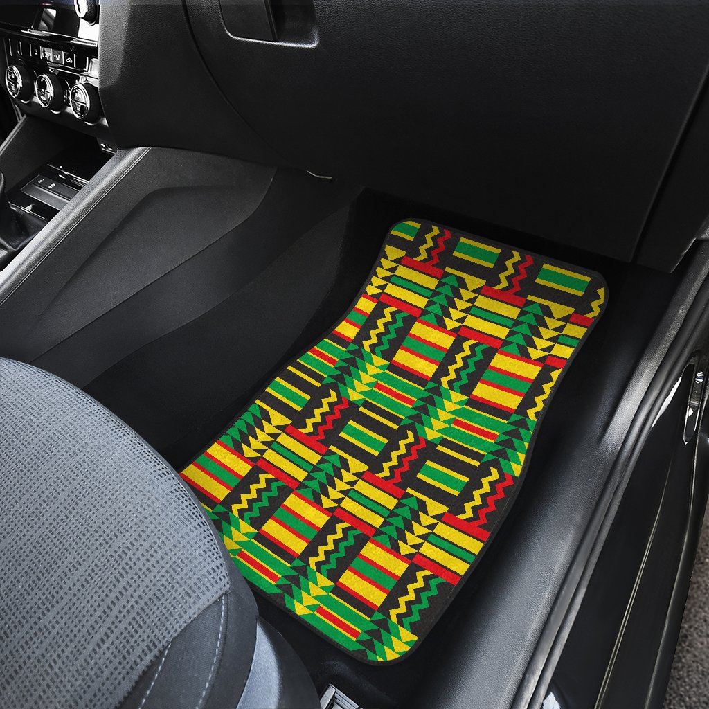 African Zip Zag Print Pattern Car Floor Mats