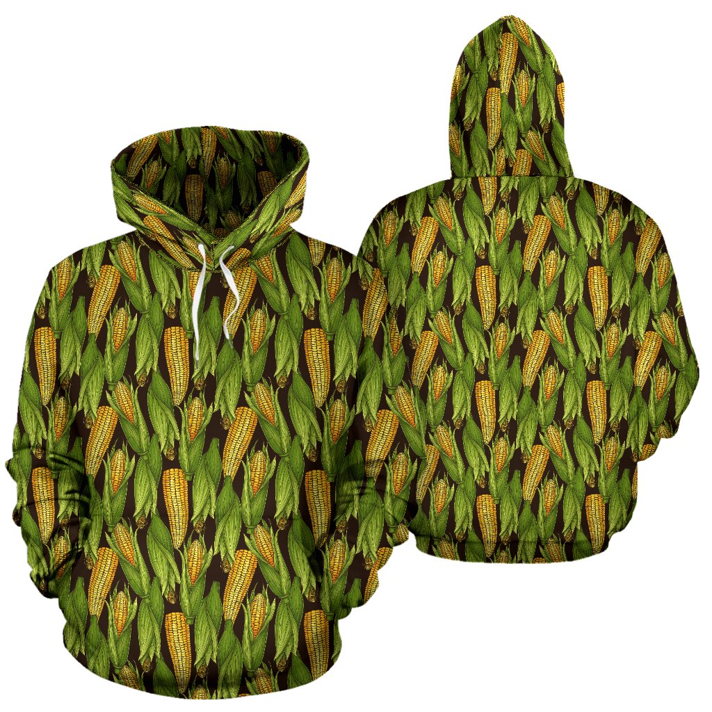 Agricultural Corn cob Print Pullover Hoodie