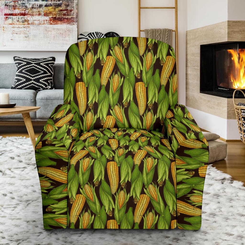 Agricultural Corn cob Print Single Sofa Slipcover -JTAMIGO.COM