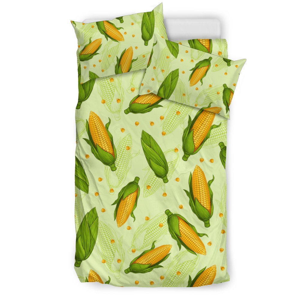 Agricultural Fresh Corn Cob Print Pattern Duvet Cover Bedding Set
