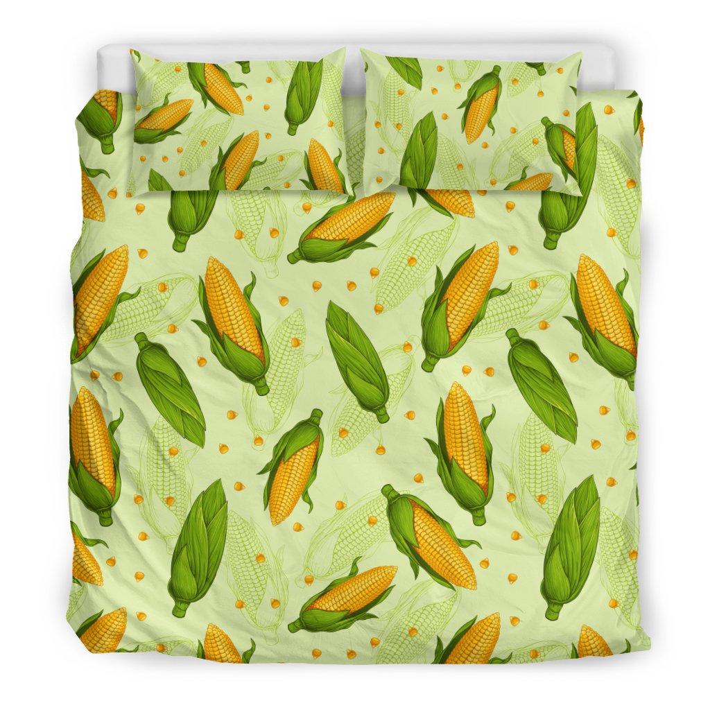 Agricultural Fresh Corn Cob Print Pattern Duvet Cover Bedding Set