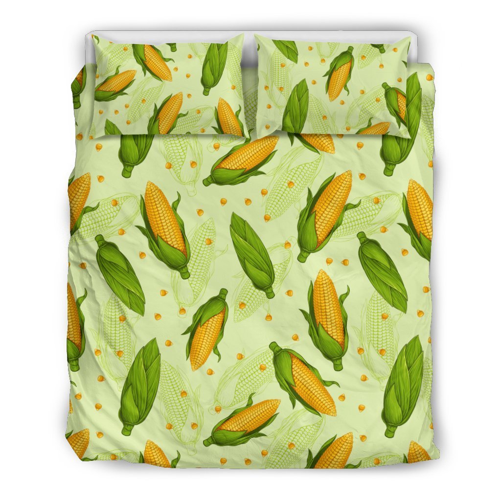 Agricultural Fresh Corn Cob Print Pattern Duvet Cover Bedding Set