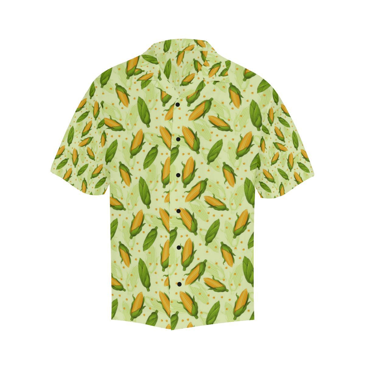 Agricultural Fresh Corn cob Print Pattern Men Aloha Hawaiian Shirt