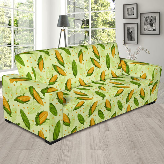 Agricultural Fresh Corn cob Print Pattern Sofa Slipcover-JTAMIGO.COM
