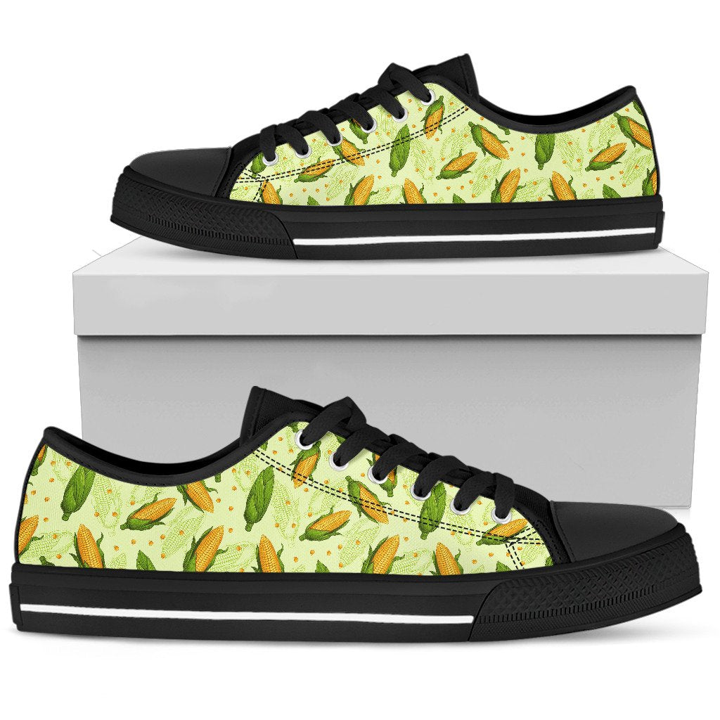 Agricultural Fresh Corn cob Print Pattern Women Low Top Shoes