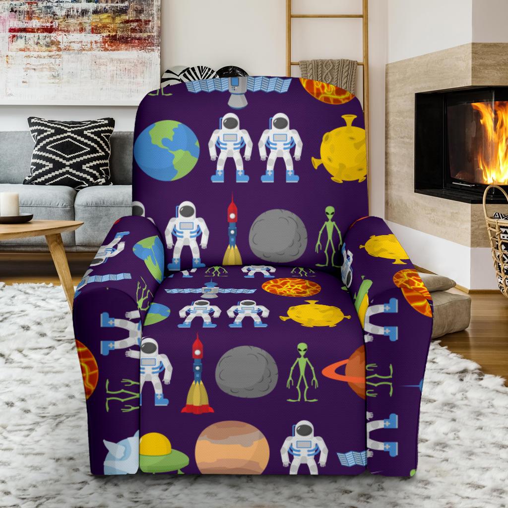 Alien Astronaut Planet Single Sofa Slipcover -JTAMIGO.COM