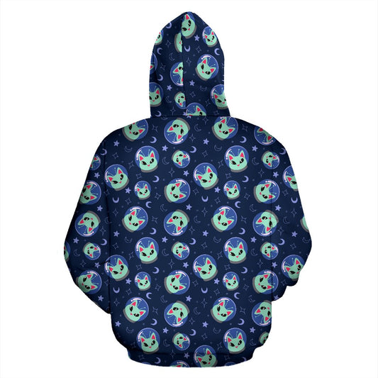 Alien Cat Pullover Hoodie
