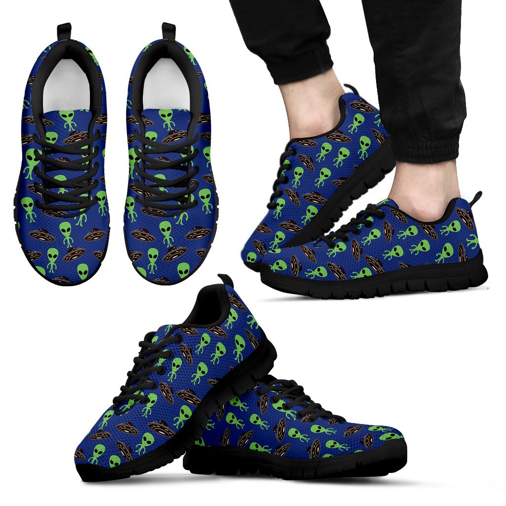 Alien Green UFO Pattern Men Sneakers Shoes