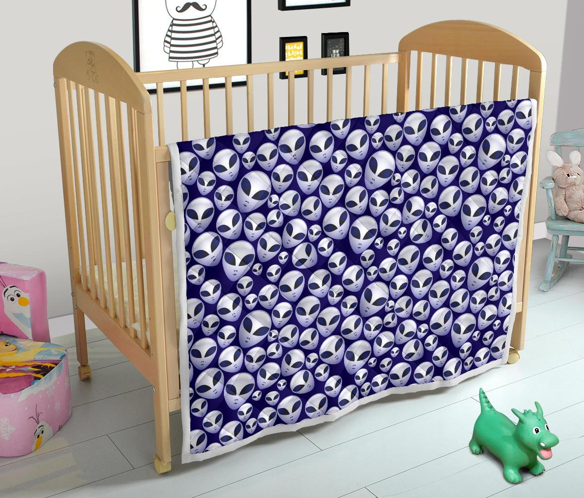 Alien Head Extraterrestrial Premium Quilt-JTAMIGO.COM