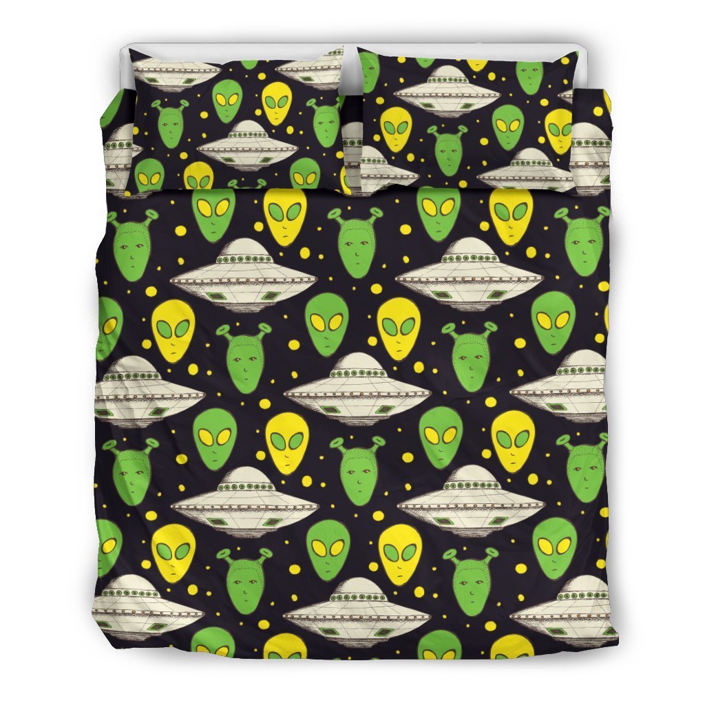 Alien UFO Pattern Duvet Cover Bedding Set