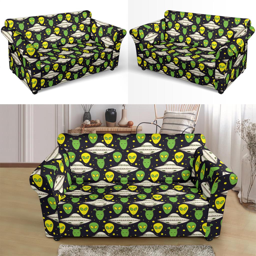 Alien UFO Pattern Loveseat Slipcover-JTAMIGO.COM
