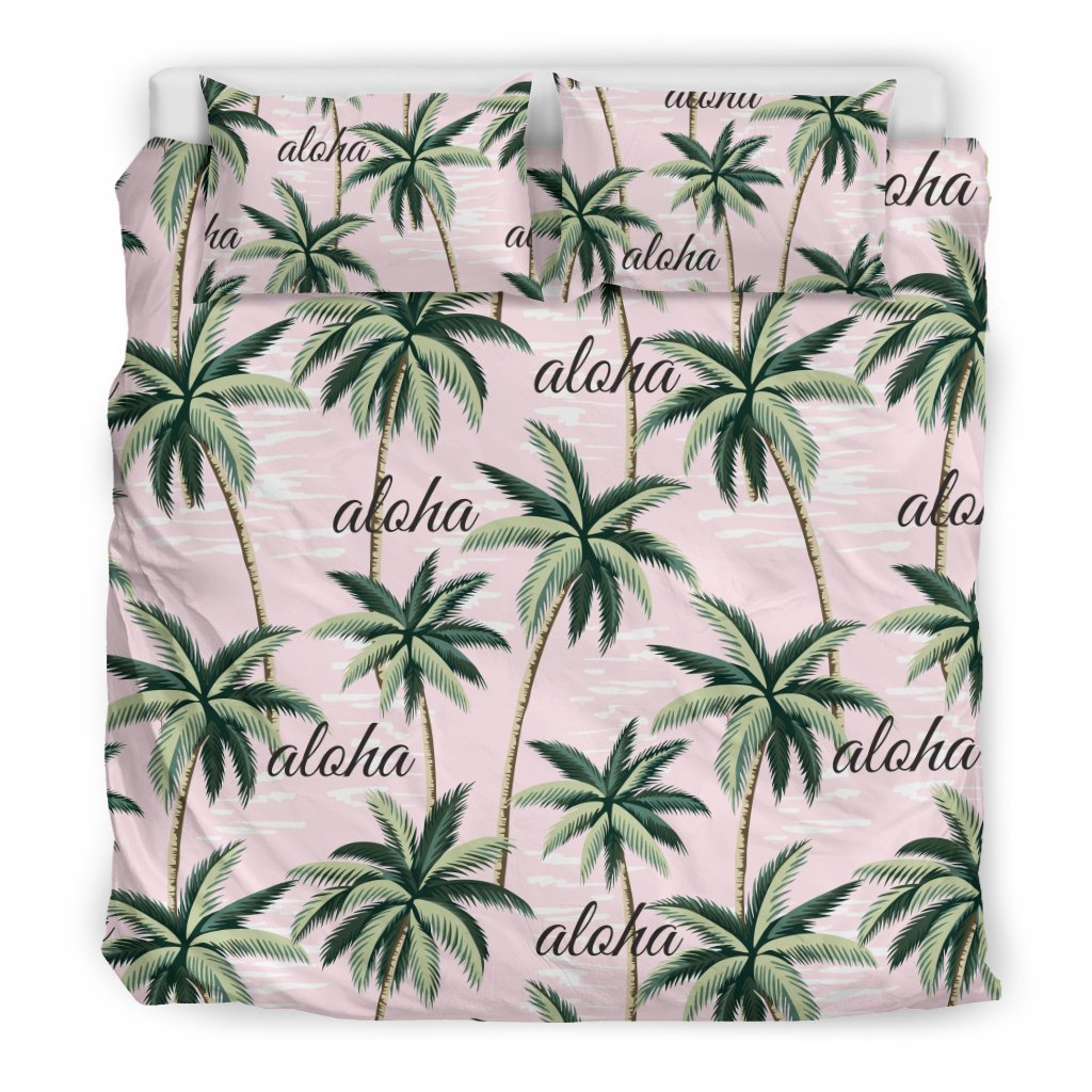 Aloha Beach Pattern Design Themed Print Duvet Cover Bedding Set