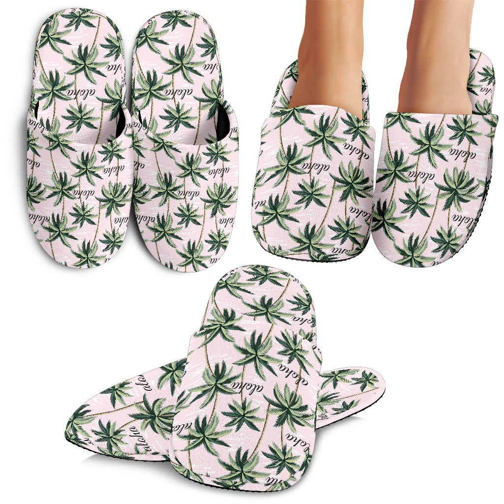 Aloha Beach Pattern Design Themed Print House Slippers