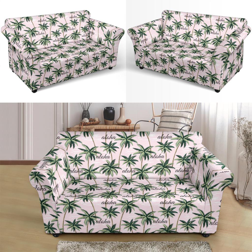 Aloha Beach Pattern Design Themed Print Loveseat Slipcover-JTAMIGO.COM