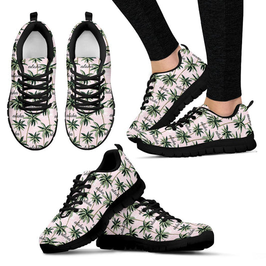 Aloha Beach Pattern Design Themed Print Women Sneakers Shoes