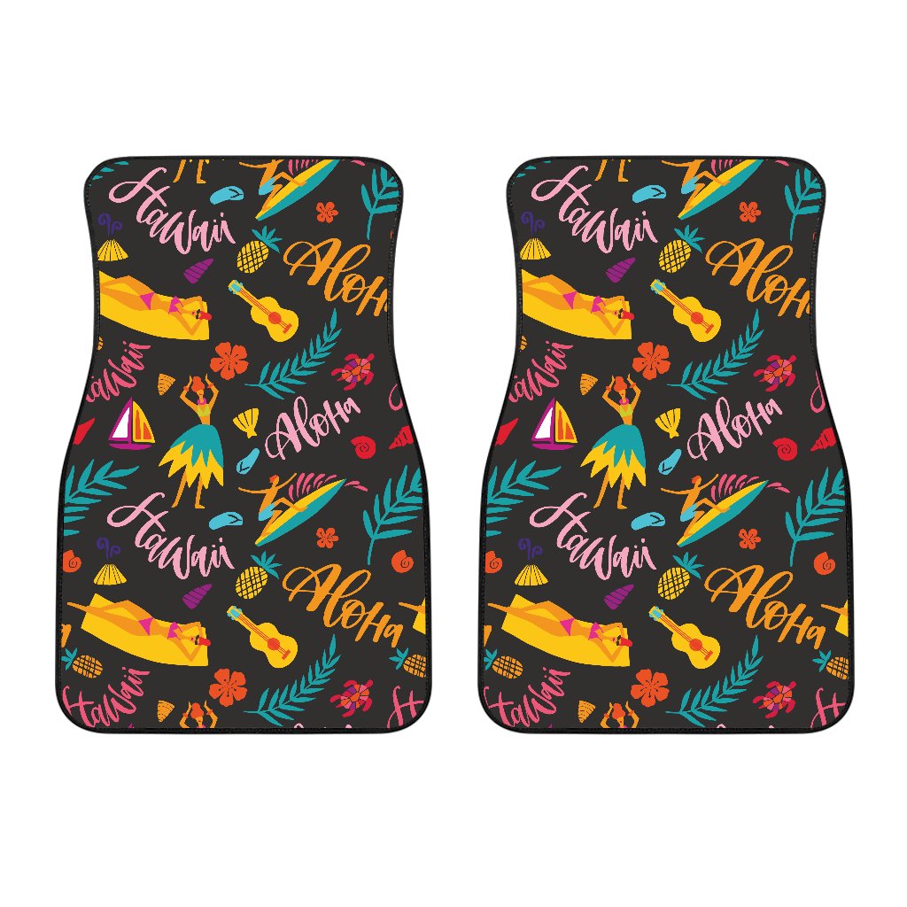 Aloha Hawaii Summer Design Themed Print Car Floor Mats