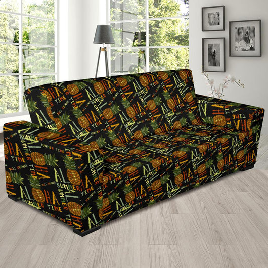 Aloha Hawaii Time Design Themed Print Sofa Slipcover-JTAMIGO.COM