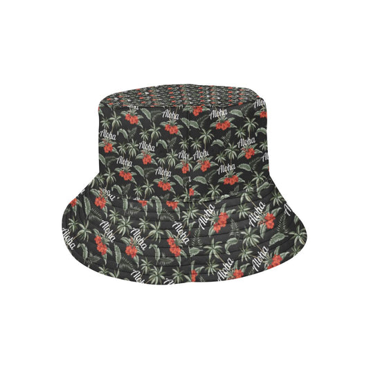 Aloha Palm Tree Design Themed Print Unisex Bucket Hat