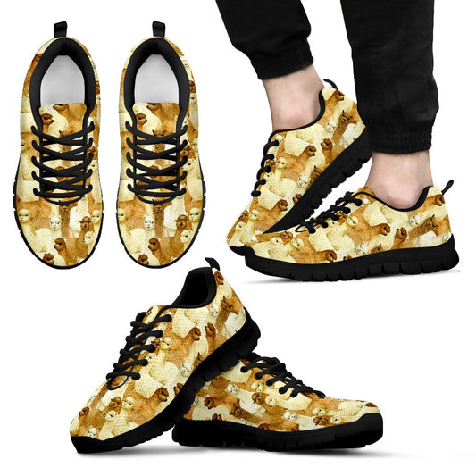 Alpaca Watercolor Design Themed Print Men Sneakers Shoes