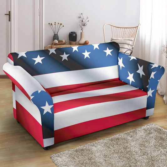 American flag Classic Loveseat Slipcover-JTAMIGO.COM
