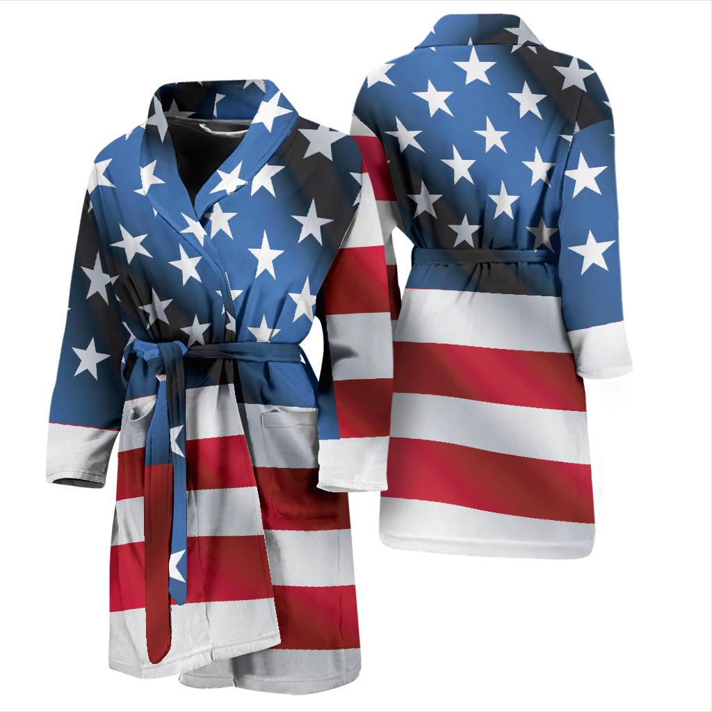 American flag Classic Men Bath Robe-JTAMIGO.COM
