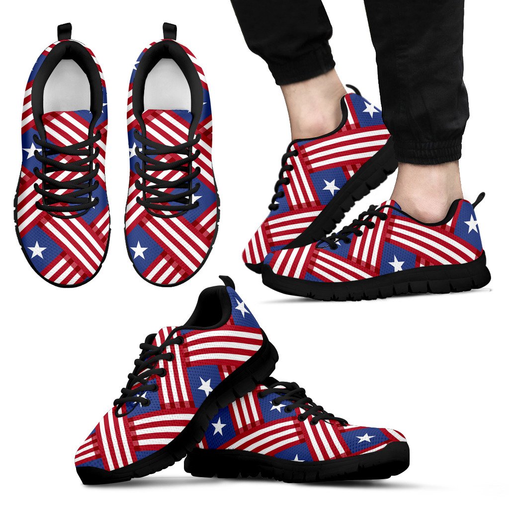 American flag Pattern Men Sneakers Shoes
