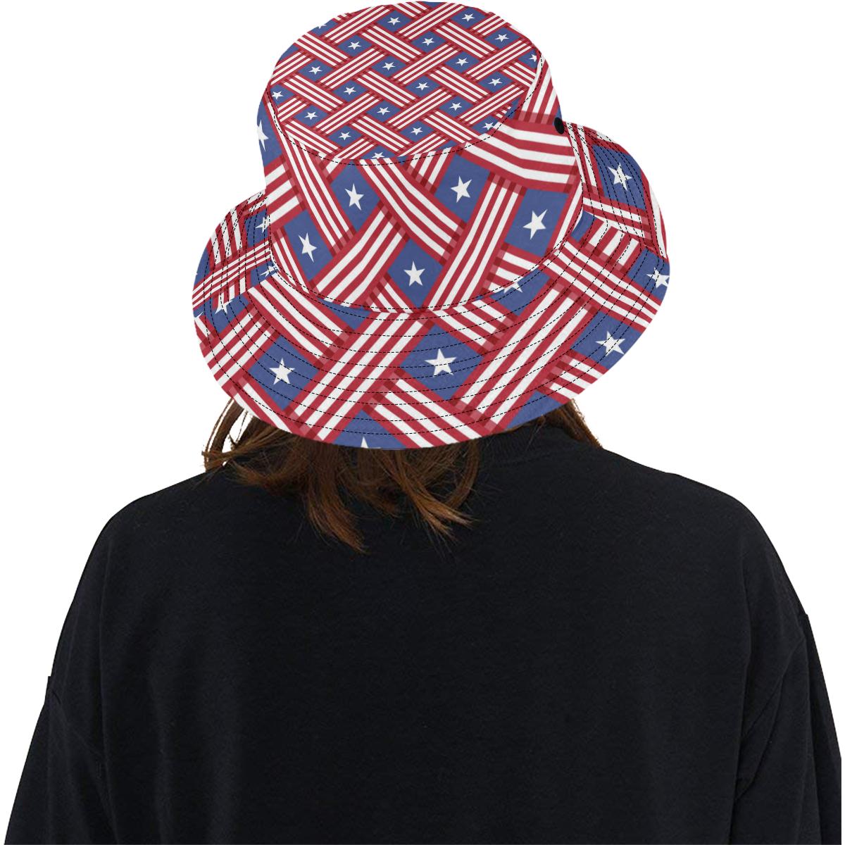 American flag Pattern Unisex Bucket Hat