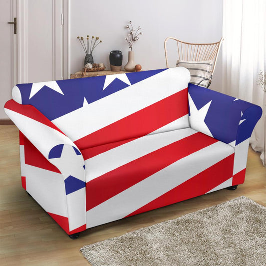 American flag Print Loveseat Slipcover-JTAMIGO.COM