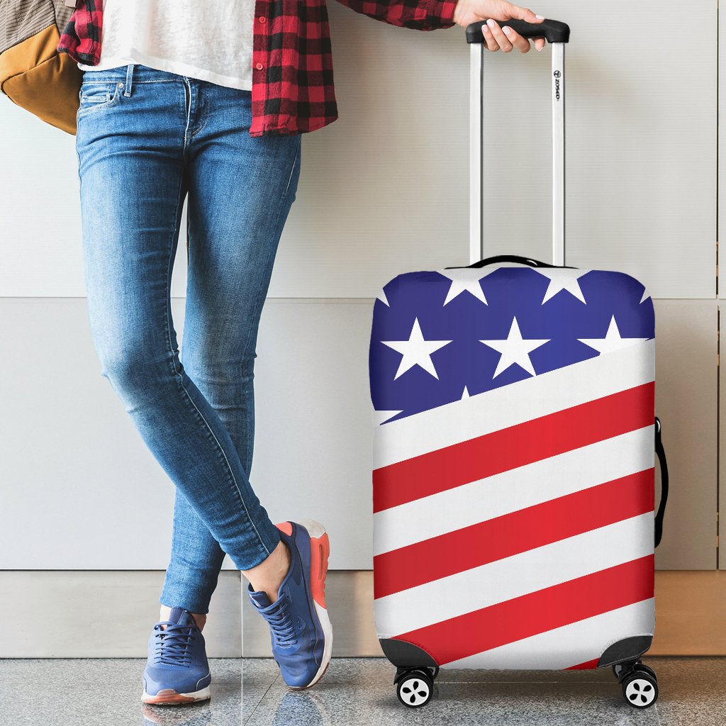 American Flag Print Luggage Cover Protector