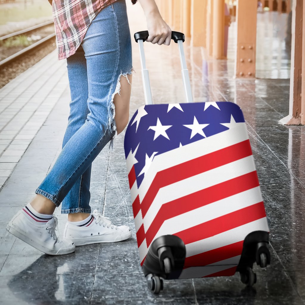 American Flag Print Luggage Cover Protector