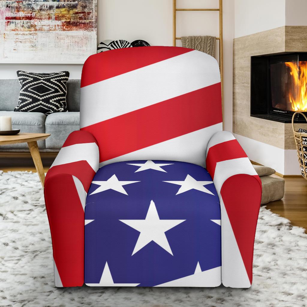 American flag Print Single Sofa Slipcover -JTAMIGO.COM