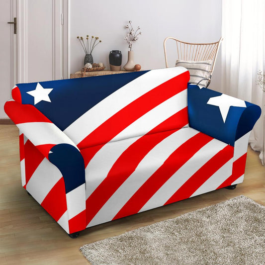 American flag Style Loveseat Slipcover-JTAMIGO.COM