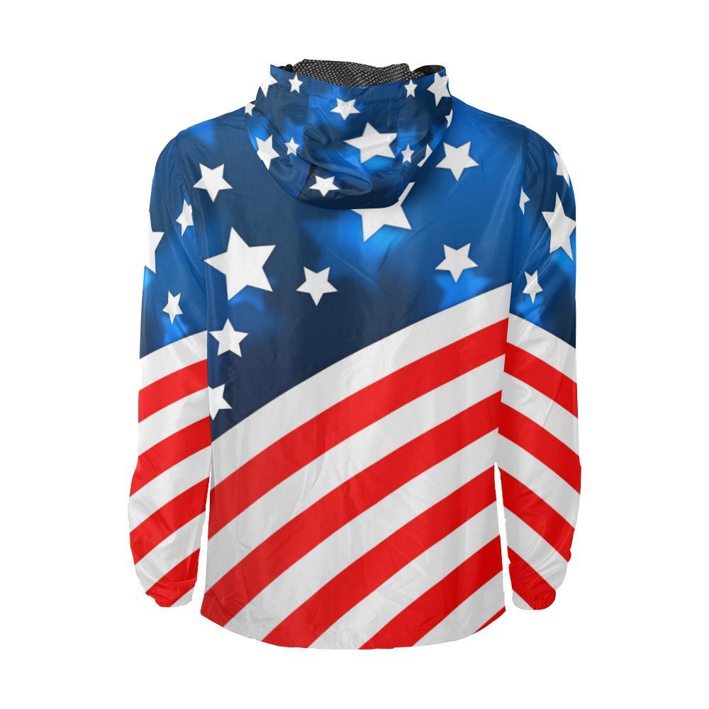 American flag Style Men Windbreaker Jacket-JTAMIGO.COM