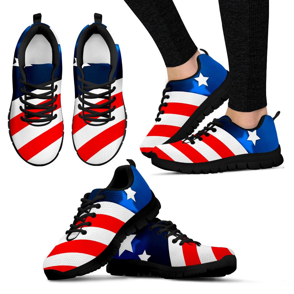 American Flag Style Women Sneakers Shoes