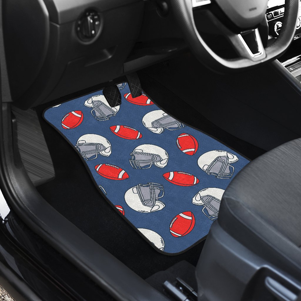 American Football Helmet Design Pattern Car Floor Mats