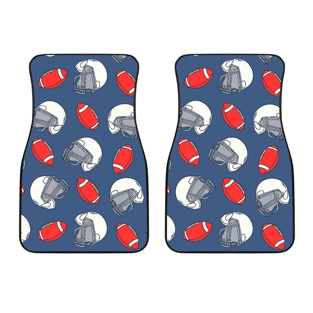 American Football Helmet Design Pattern Car Floor Mats