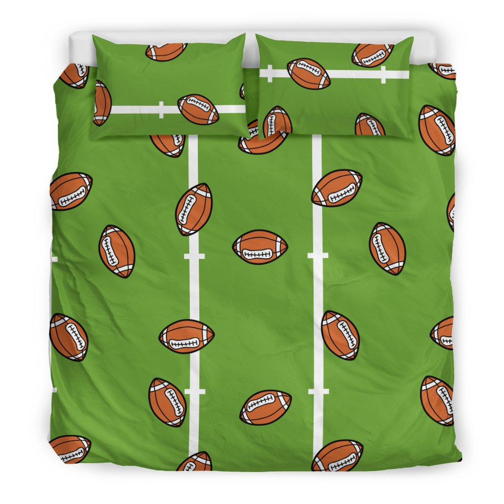 American Football On Field Themed Duvet Cover Bedding Set